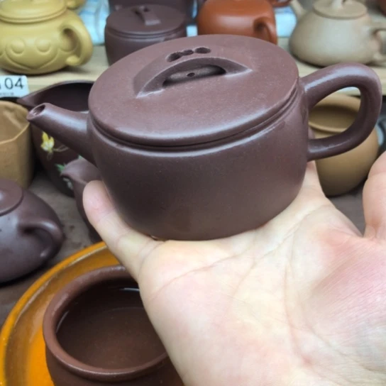 茶壶紫砂紫泥汗瓦170豪升左右有瑕疵