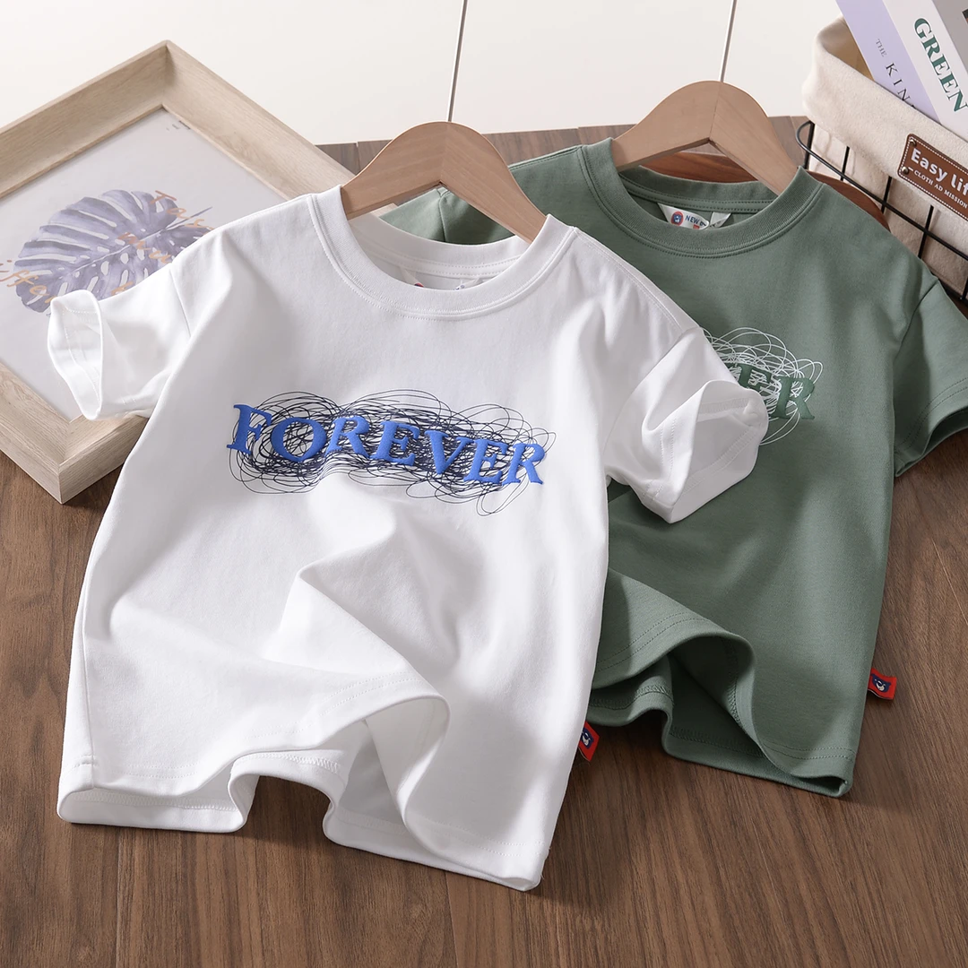 【7A抗菌】儿童休闲短袖T恤夏新男女中大童韩范百搭半袖上衣XZ949