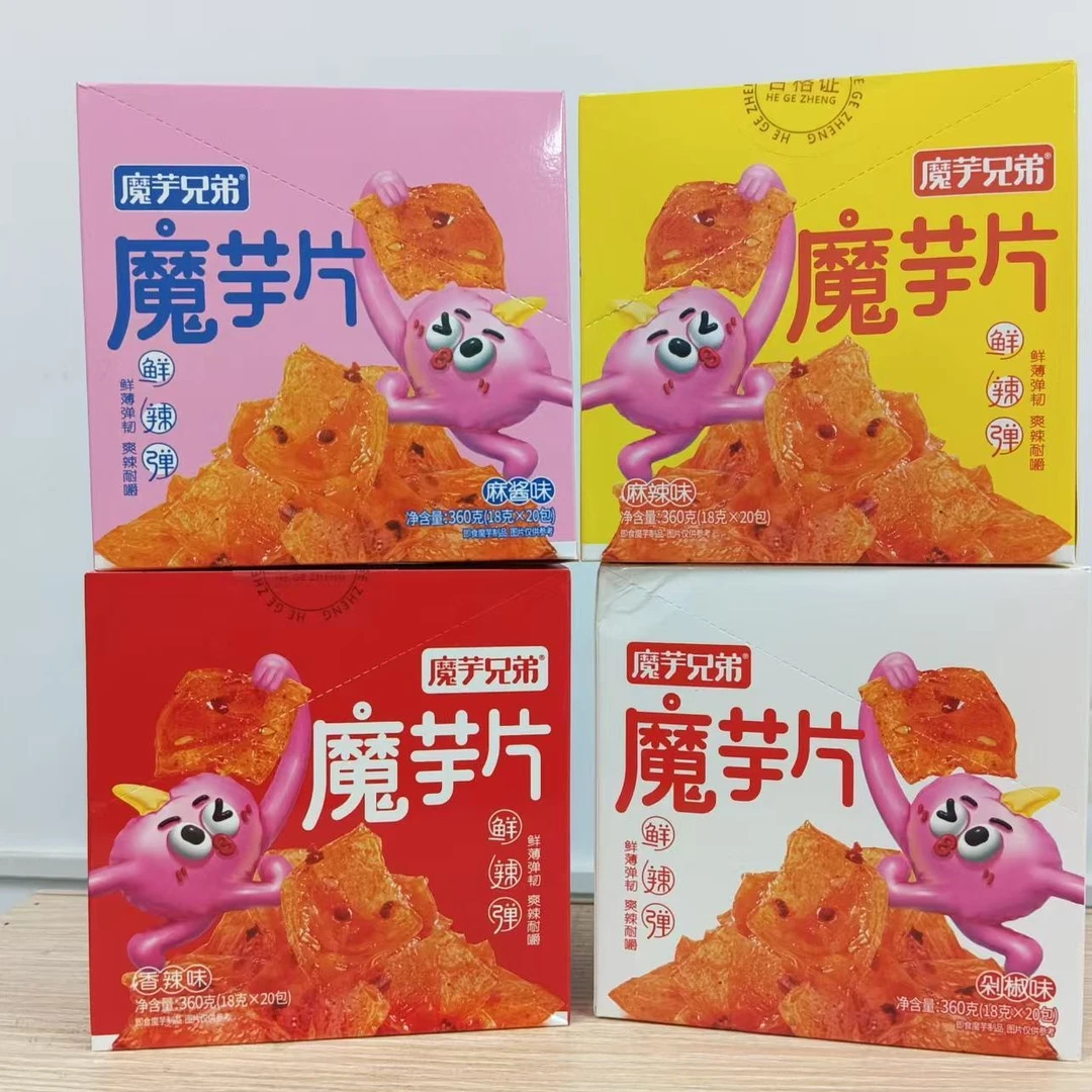 陕西安康特产零食魔芋兄弟魔芋片麻辣味剁椒味麻酱味素毛肚魔芋丝