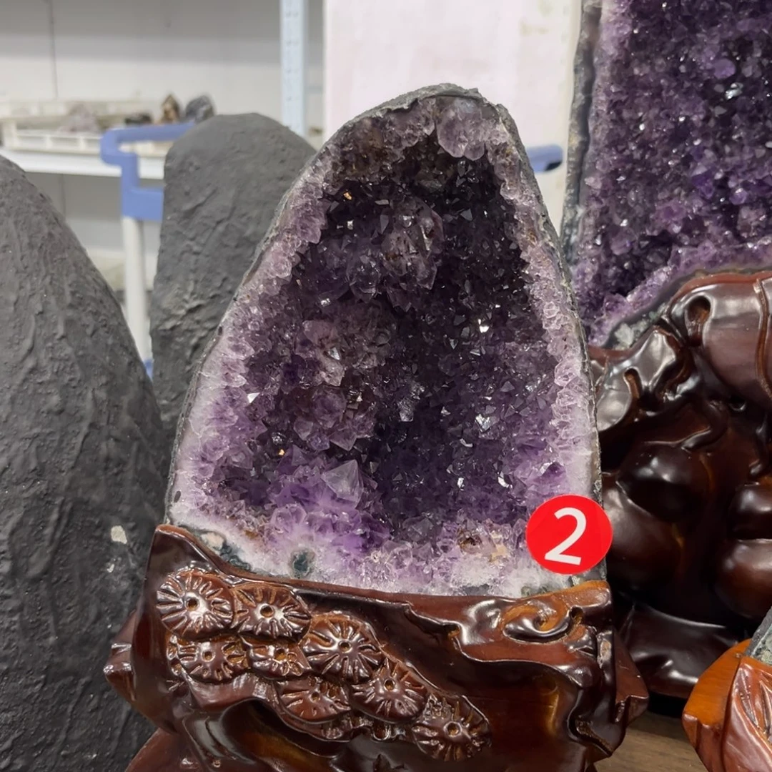 紫晶未镶嵌摆件水晶