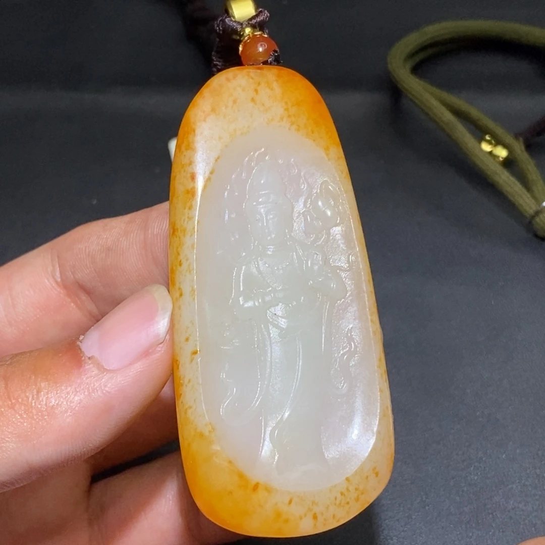 和田玉未镶嵌挂件d