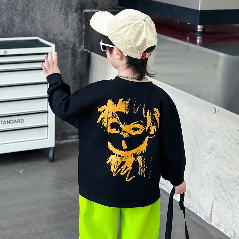 男童卫衣春装2025新款儿童哪咤长袖t恤春秋男孩春季上衣童装国潮