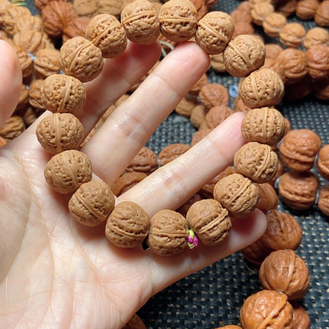 泡***。吊坠文玩核桃小磨盘手串