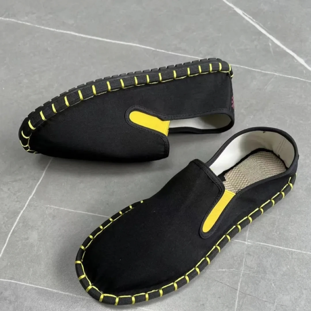 LY手工松紧口布鞋社会千层底布鞋 软底鞋 一脚蹬透气休闲款