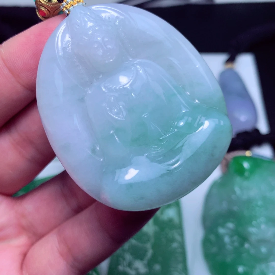 翡翠未镶嵌颈饰天然a货翡翠