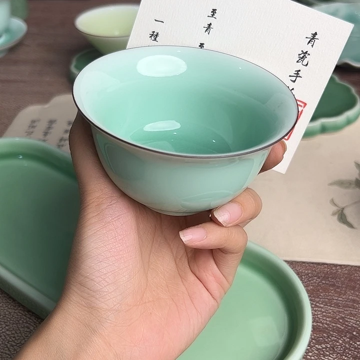 龙泉云间青瓷小米茶器