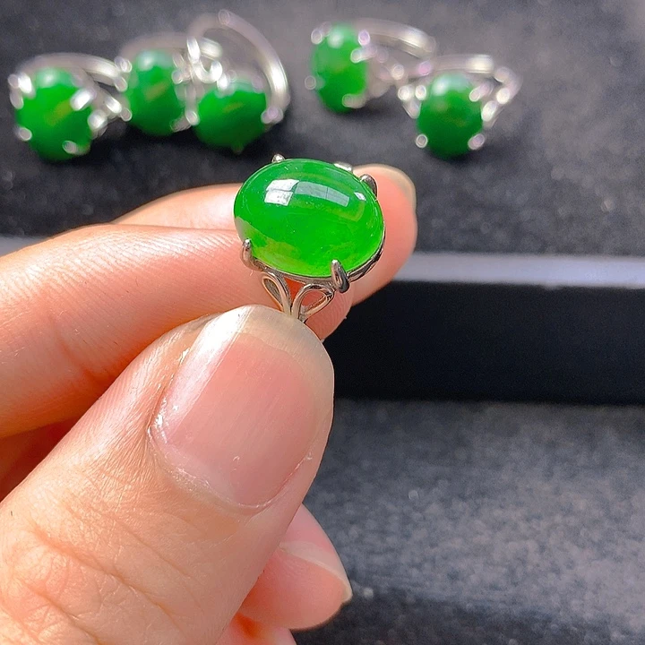 【闪购商品】翡翠银S925镶嵌颈饰翡翠