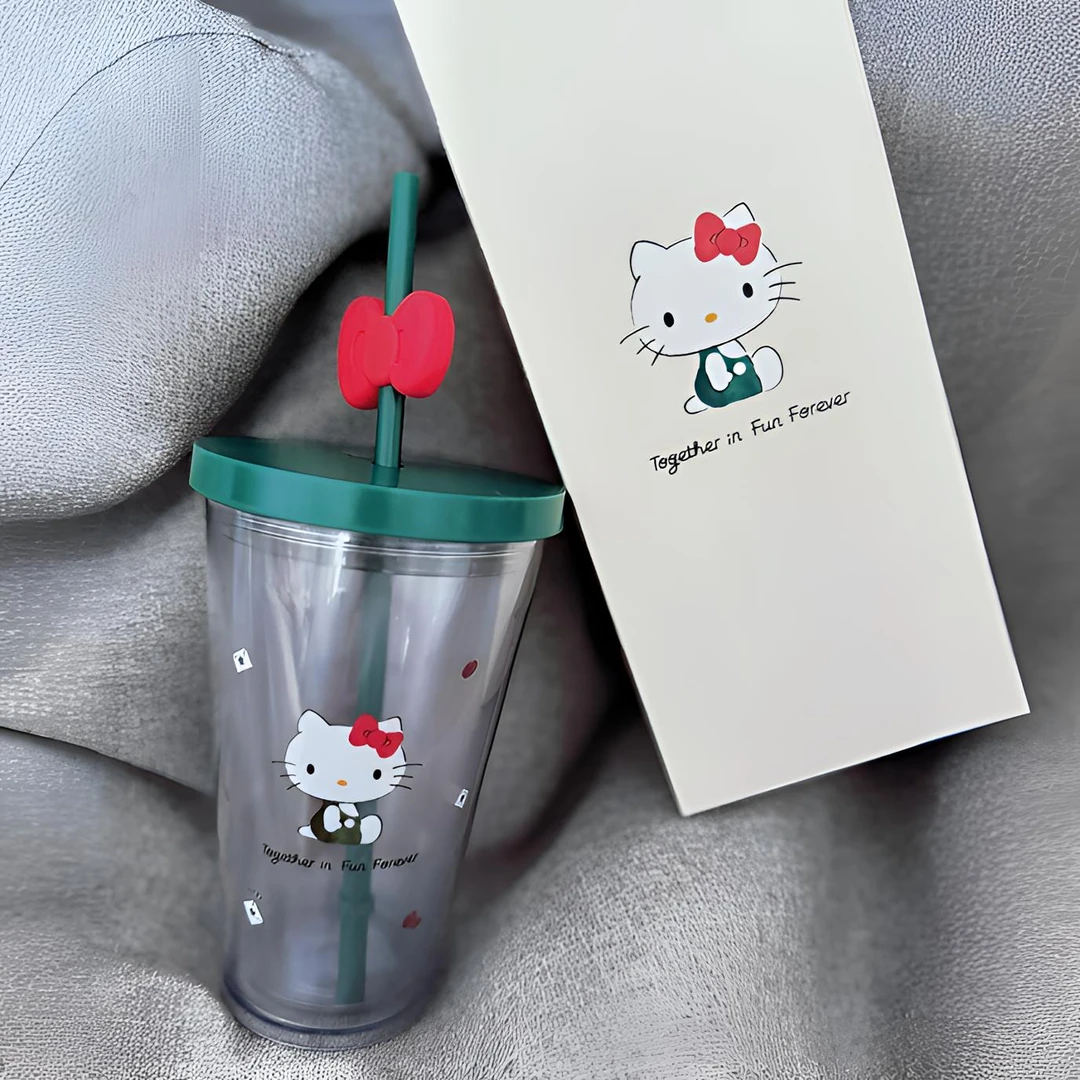 (现货)Hellokitty星巴联名吸管水杯不锈钢保温保冷咖啡杯可爱礼物