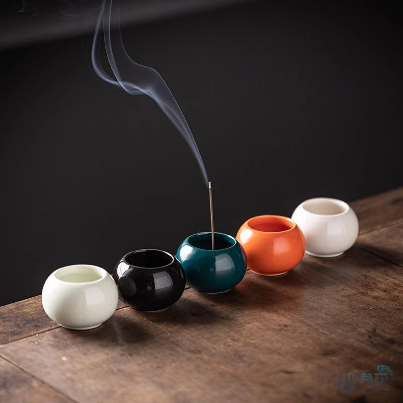 陶瓷香插百福缸香炉家用室内檀香炉迷你香熏炉线香香插香座小GQL