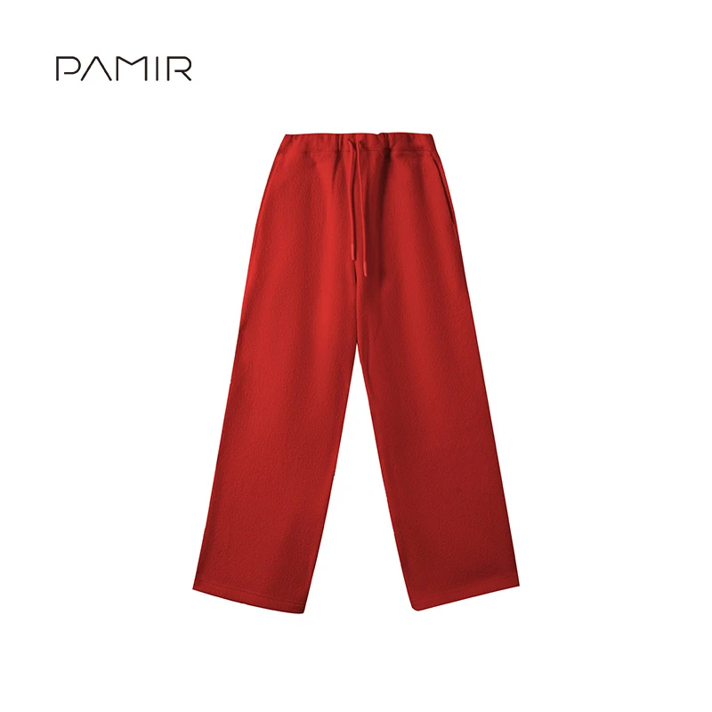 [叶可可] PAMIR秋冬新款女高腰精纺羊毛直筒休闲裤 SZ209