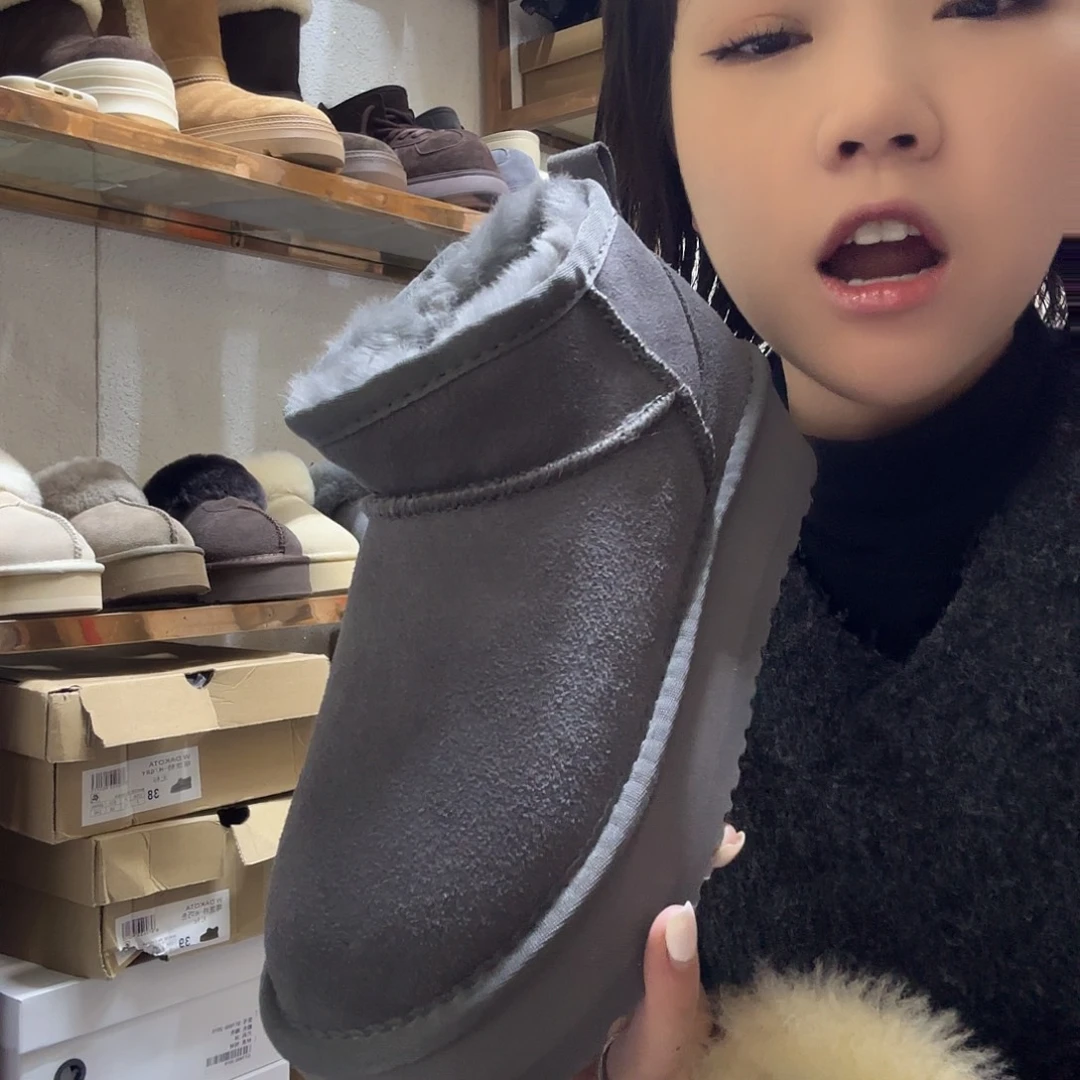 35码灰色雪地靴大棉