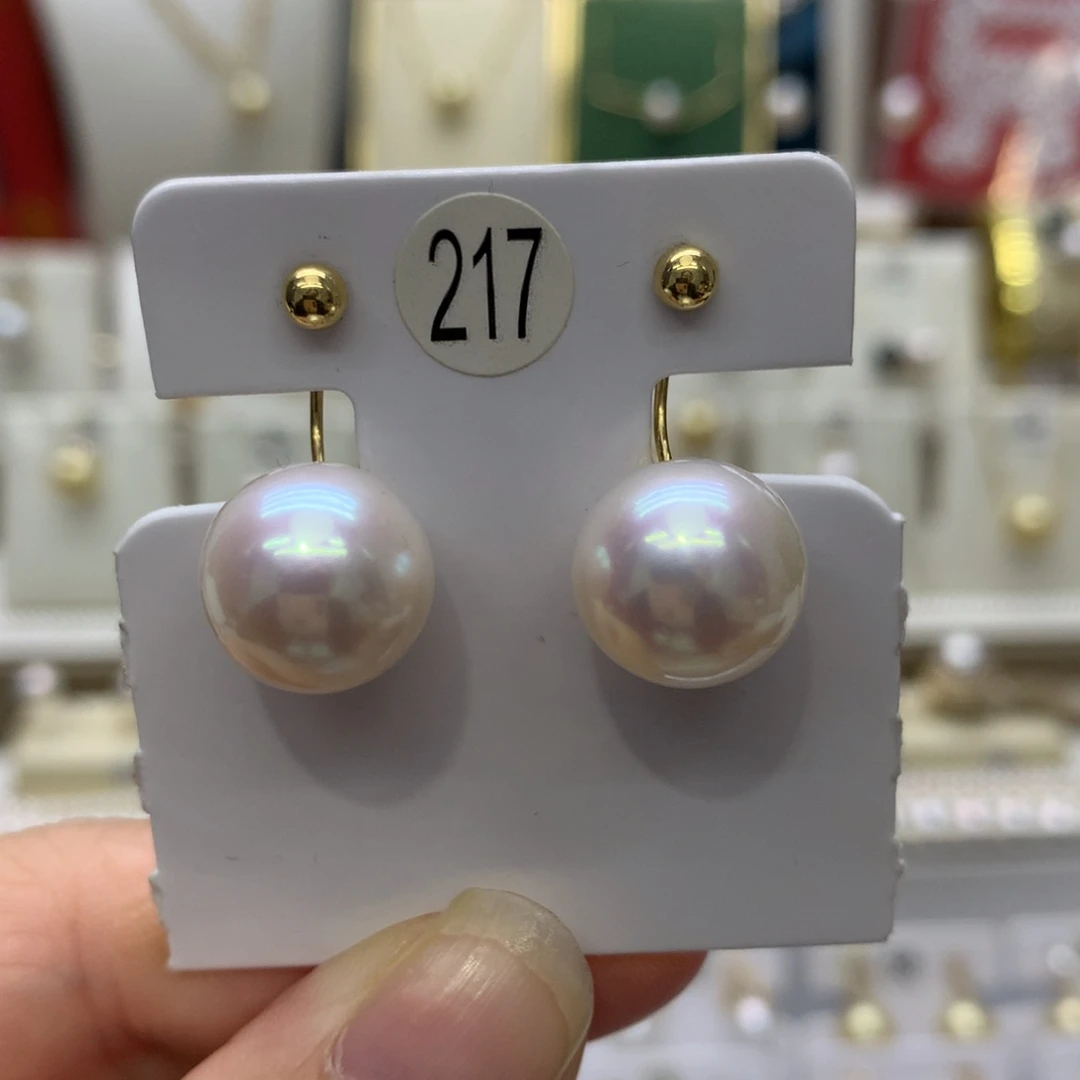 耳饰淡水珍珠18K金镶嵌