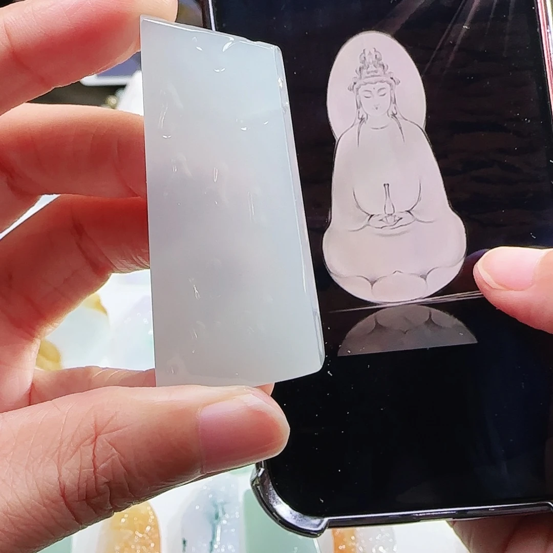 定制翡翠未镶嵌缅甸翡翠挂件