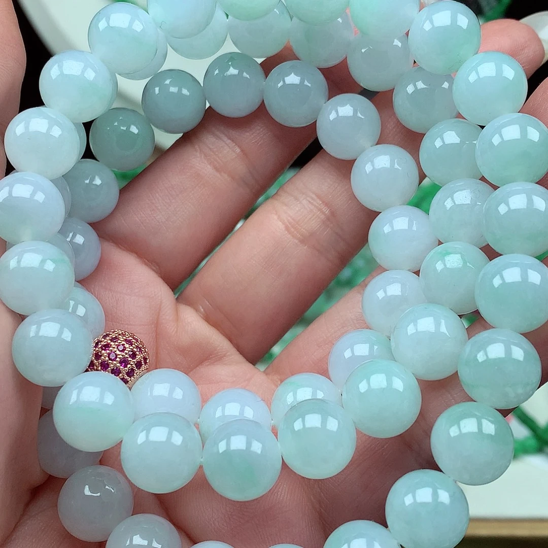 翡翠未镶嵌毛衣链翡翠