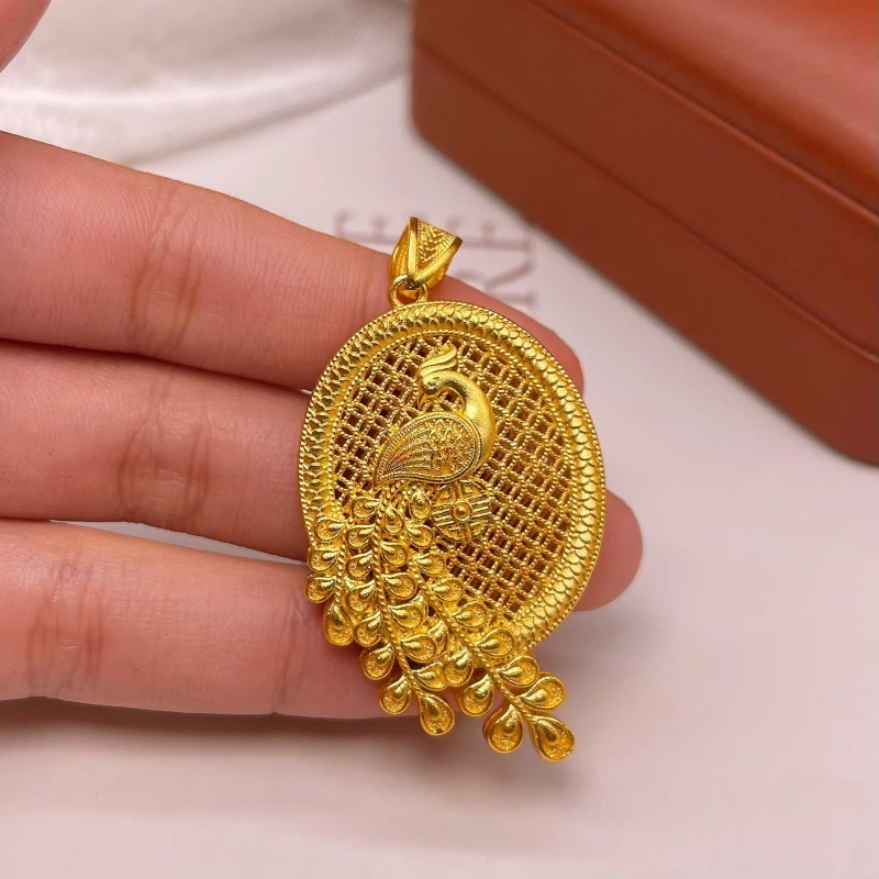 吊坠足银 足银吊坠紫蜡孔雀寿字吊坠