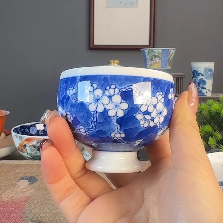 摆件景德柴烧茶杯多人