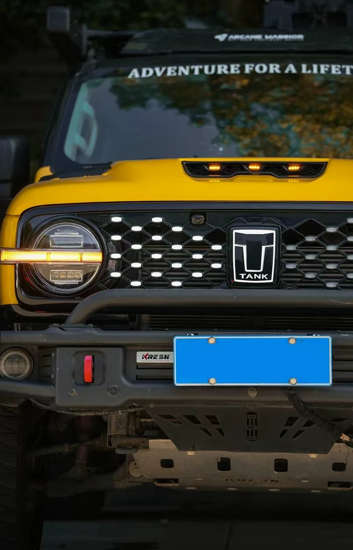 坦克300改装加装升级高配满天星中网发光中网车标防虫防沙石越野