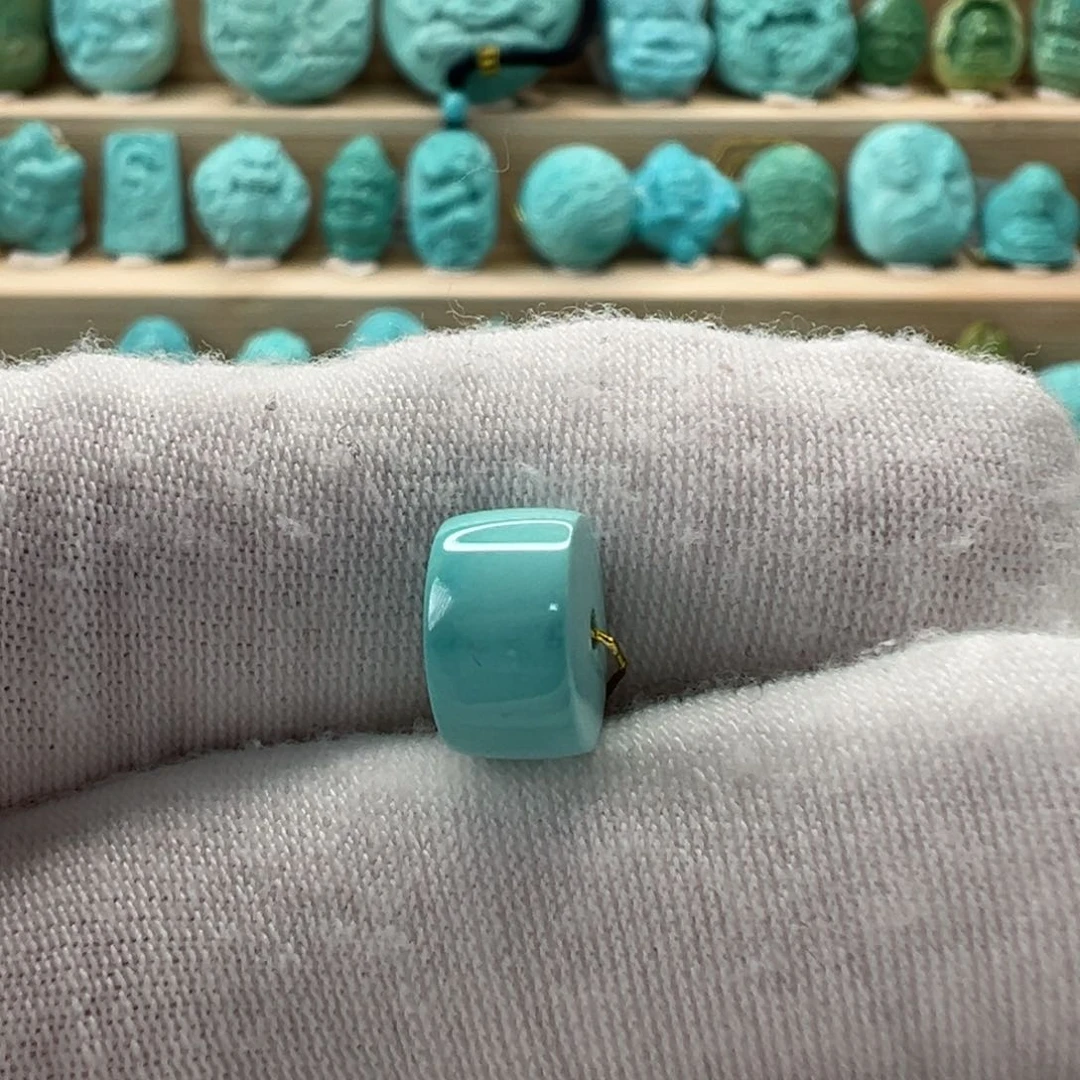 未镶嵌绿松石直切珠9.5x5.6mm