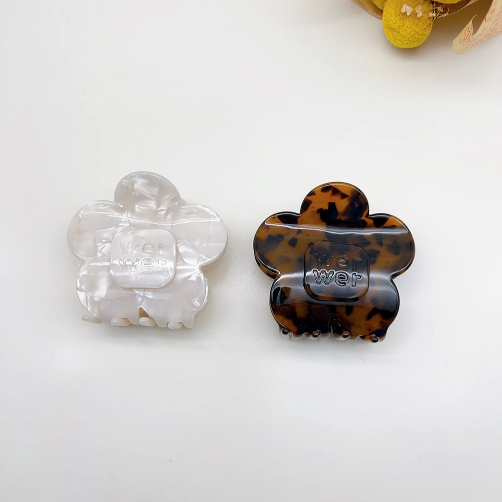 05264 好啊商店 醋酸花花抓夹一个，两色，长7.5cm左右