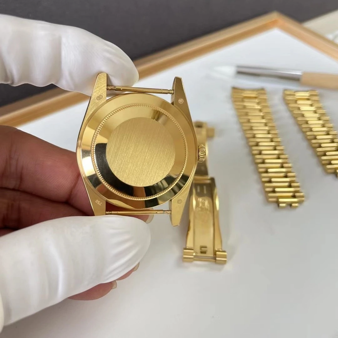 无品牌男士精钢表壳表带适合日常佩戴手表手表带金