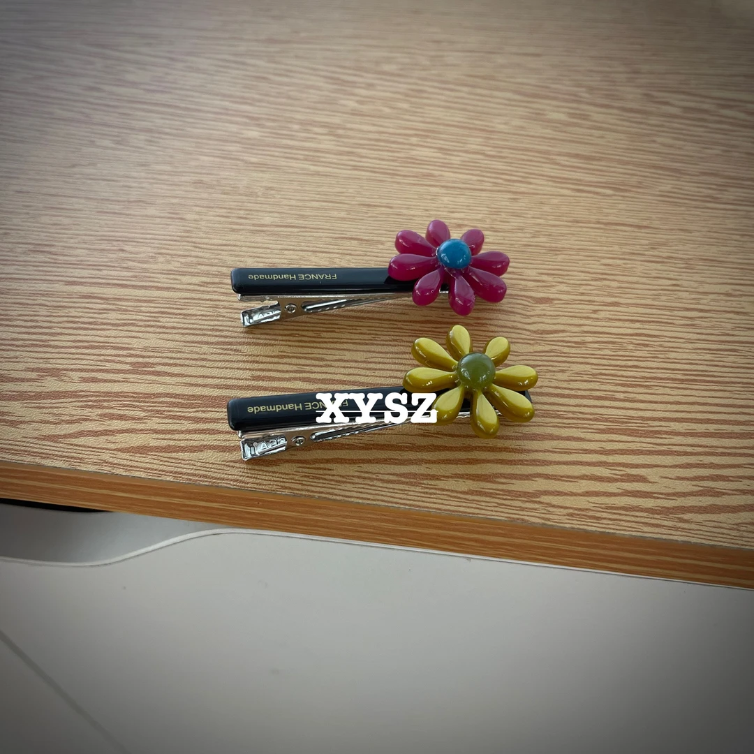 太阳花鸭嘴夹千金风复古港风边夹鸭嘴夹女发夹碎发夹甜辣千金风