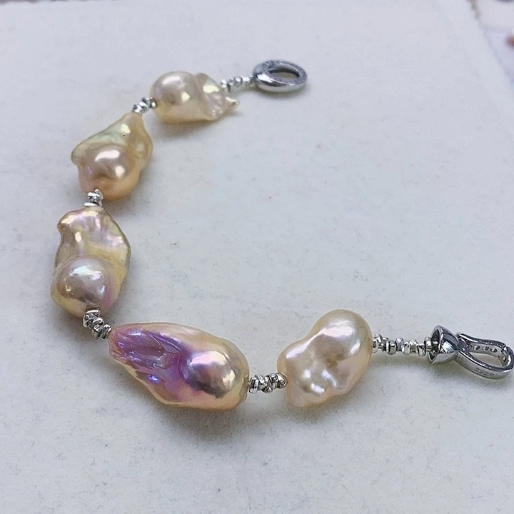 银S925镶嵌耳饰淡水珍珠阿***8