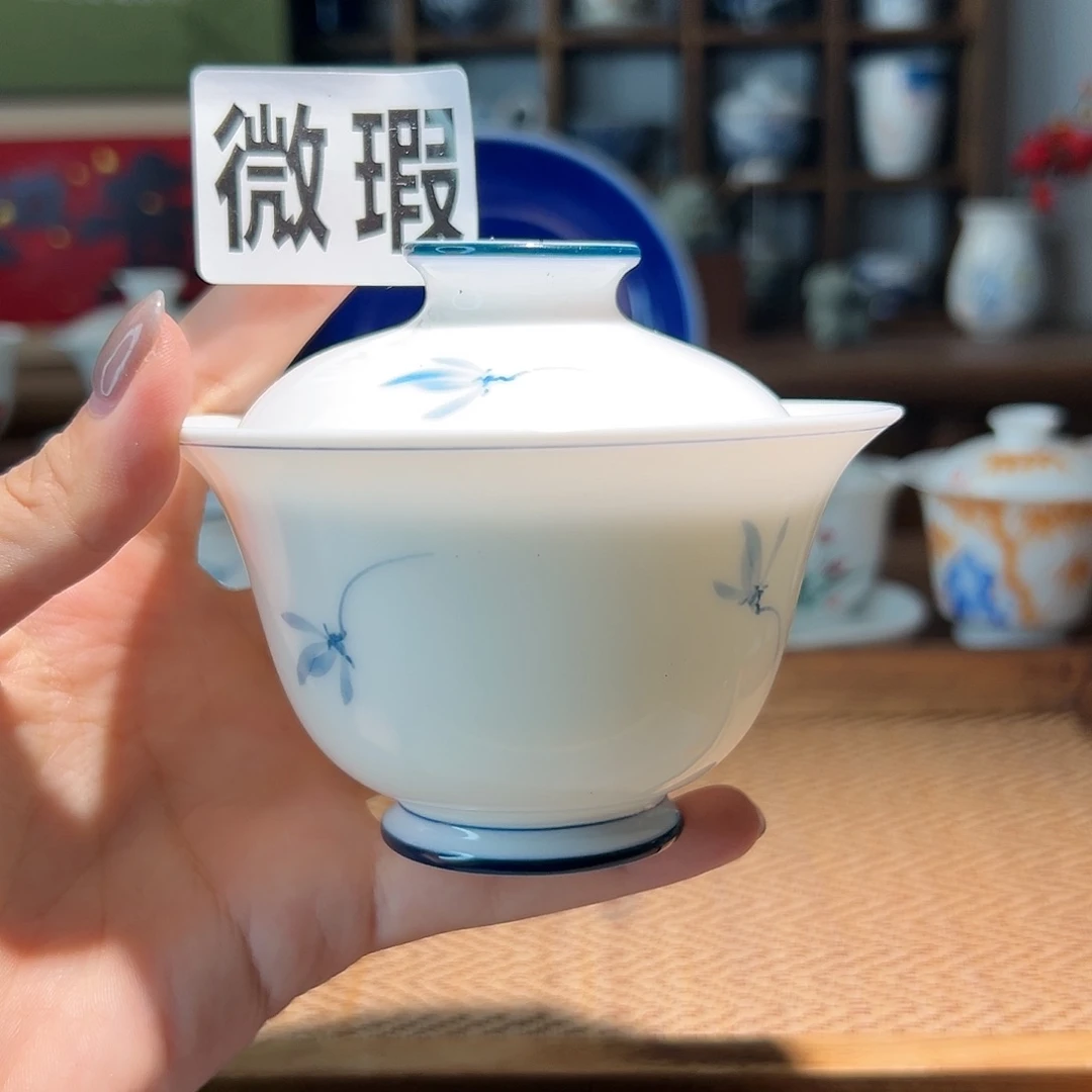 【闪购商品】微瑕 手绘 盖碗