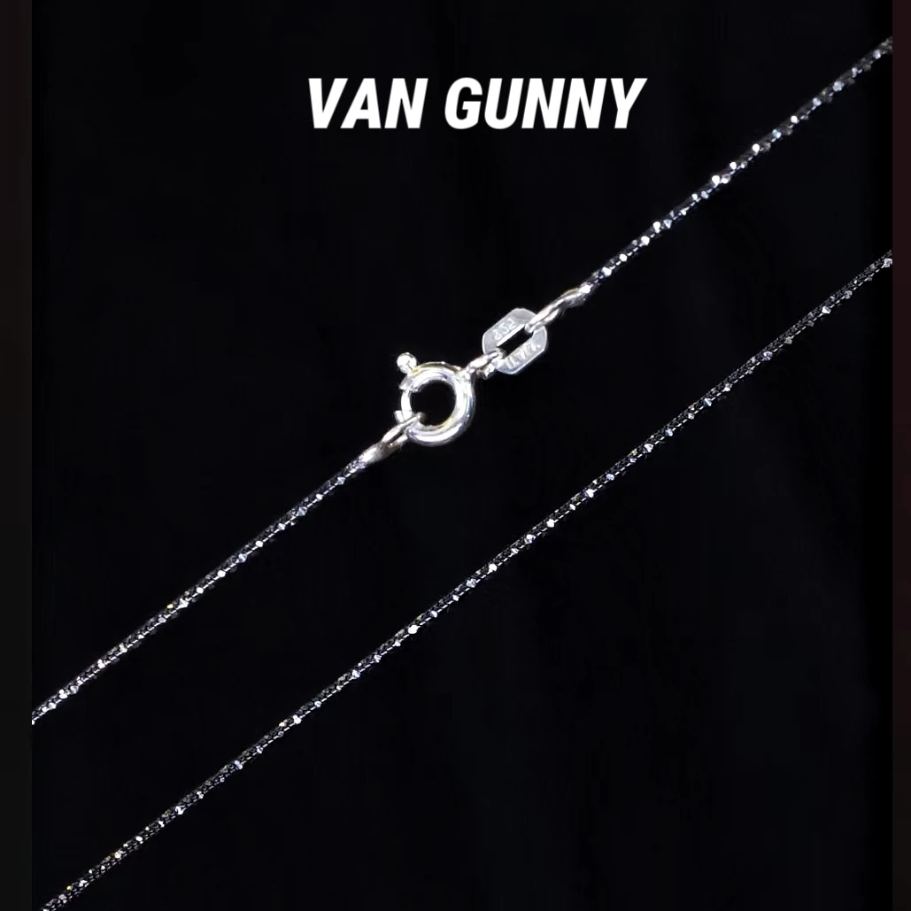 链子925银 【暗星】意大利黑色项链个性时尚简约项链XL7236