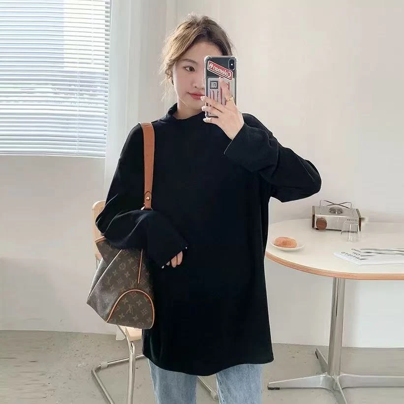 秋冬蛋白绒高领宽松打底9958#