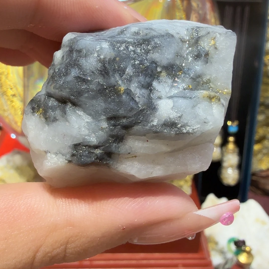 记住聚金阁天然明金矿标