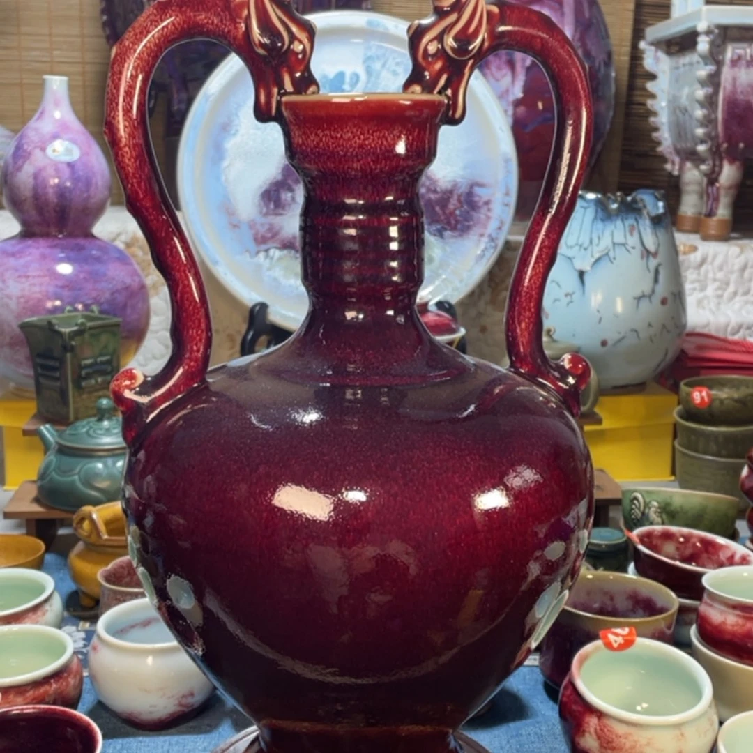 【闪购商品】摆件煤烧双龙尊。