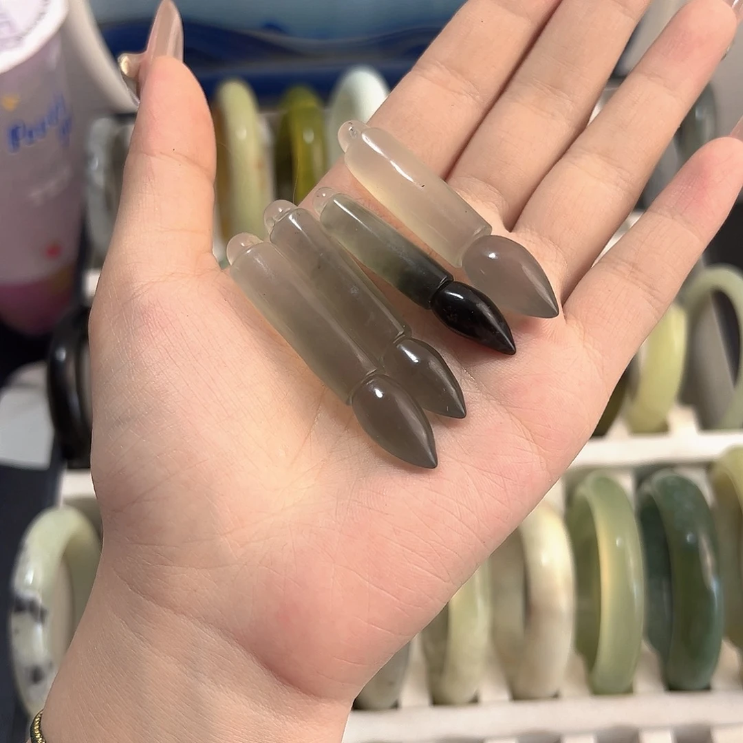 蛇纹石玉未镶嵌手镯默认瑕疵发一个随机