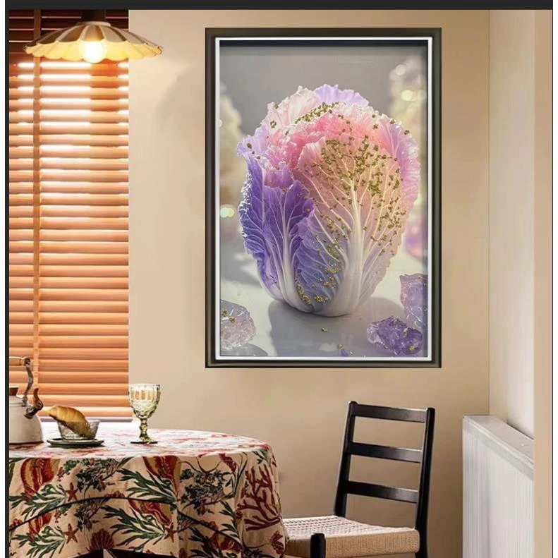 [喜宅家艺]Q232金玉良缘白菜入户玄关餐厅装饰走廊过道卧室床头画