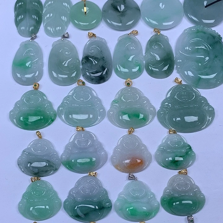 翡翠未镶嵌颈饰天然