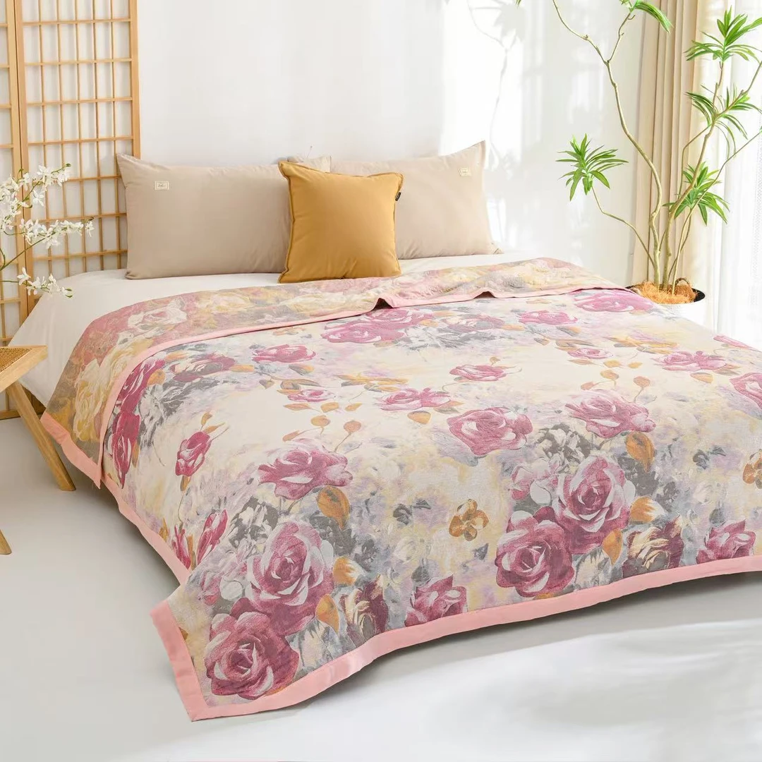 【玫瑰花房】200*230法国莫迪丝兰贵妇高定-黄金罗布麻贵族四季床盖