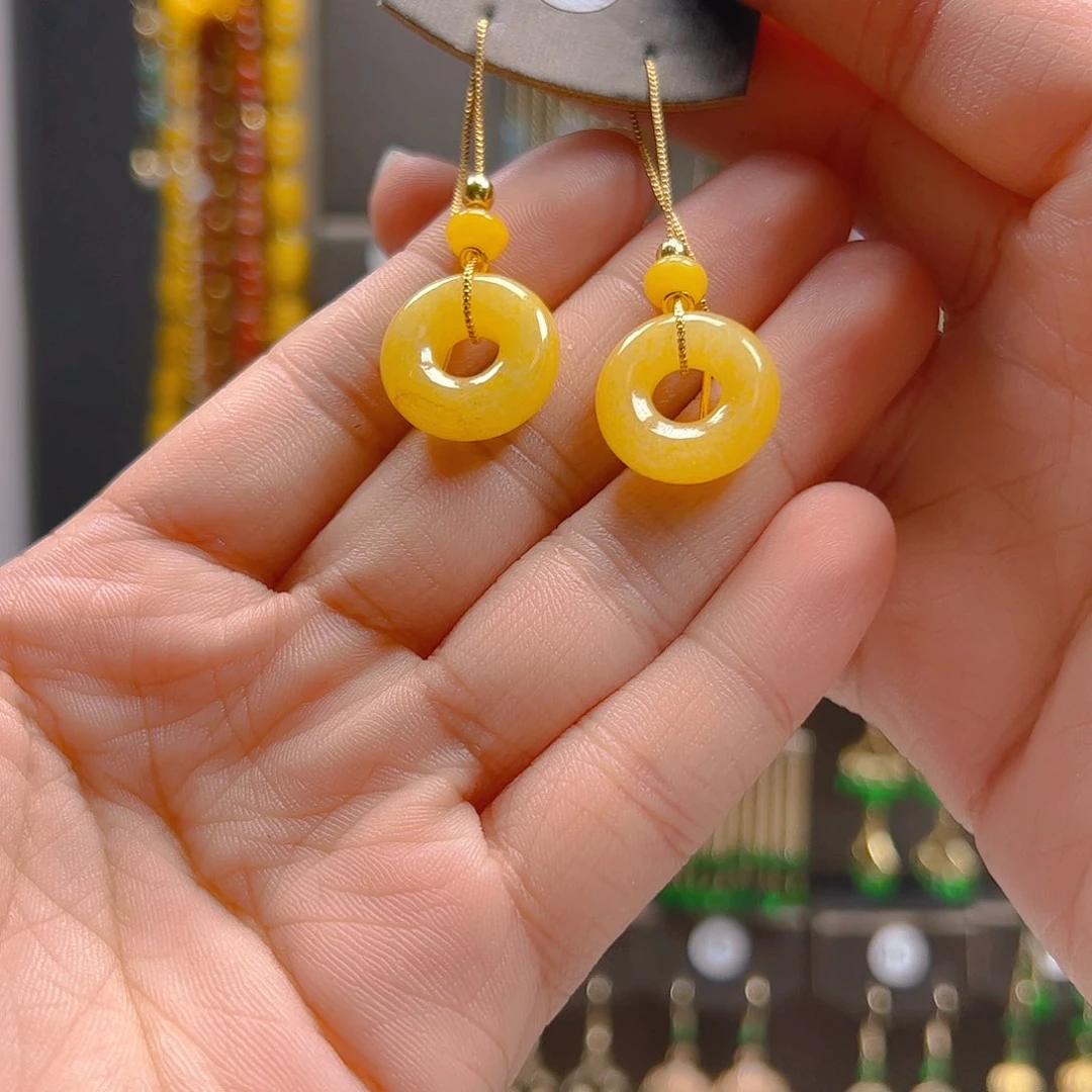 未镶嵌翡翠耳坠翡翠