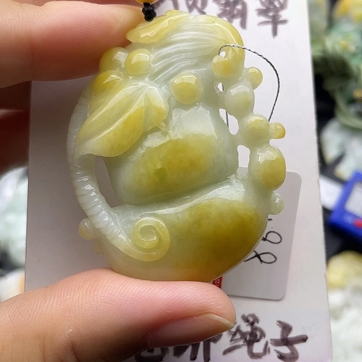颈饰未镶嵌翡翠天然翡翠