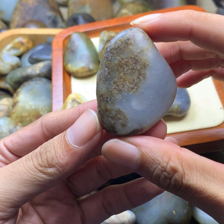 烟***火和田玉未镶嵌挂件