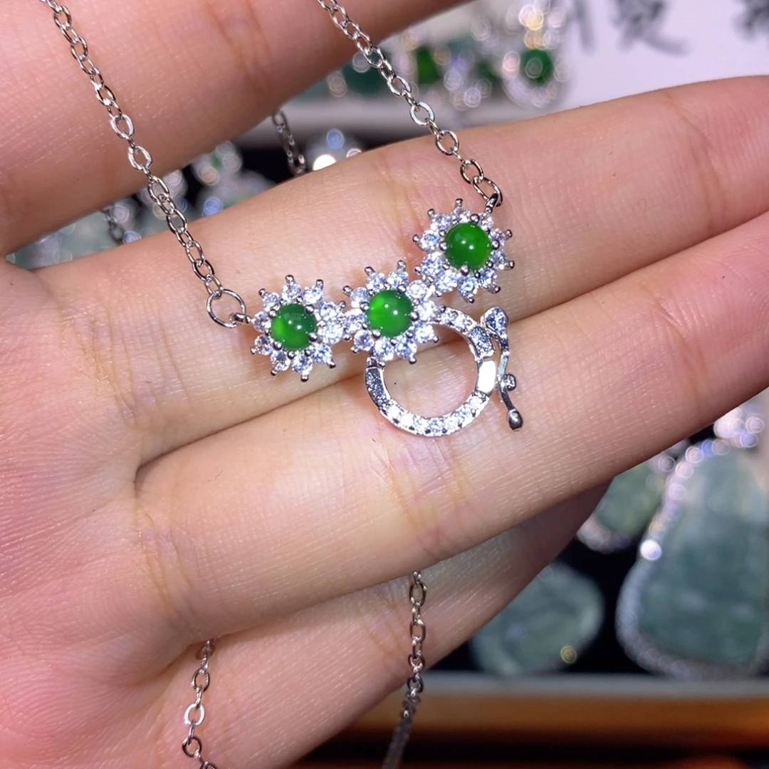 翡翠未镶嵌颈饰天然