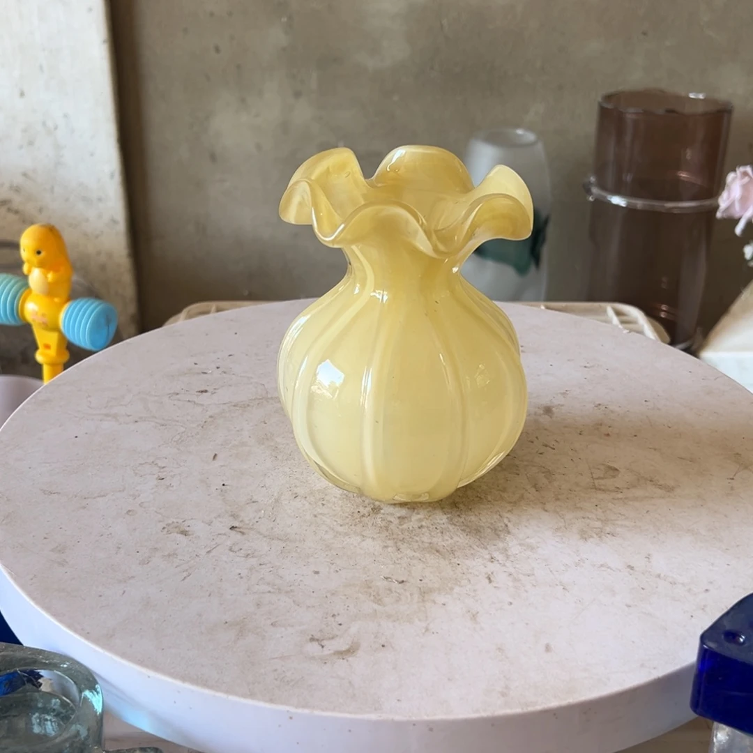 弘扬琉璃花器微瑕高度14