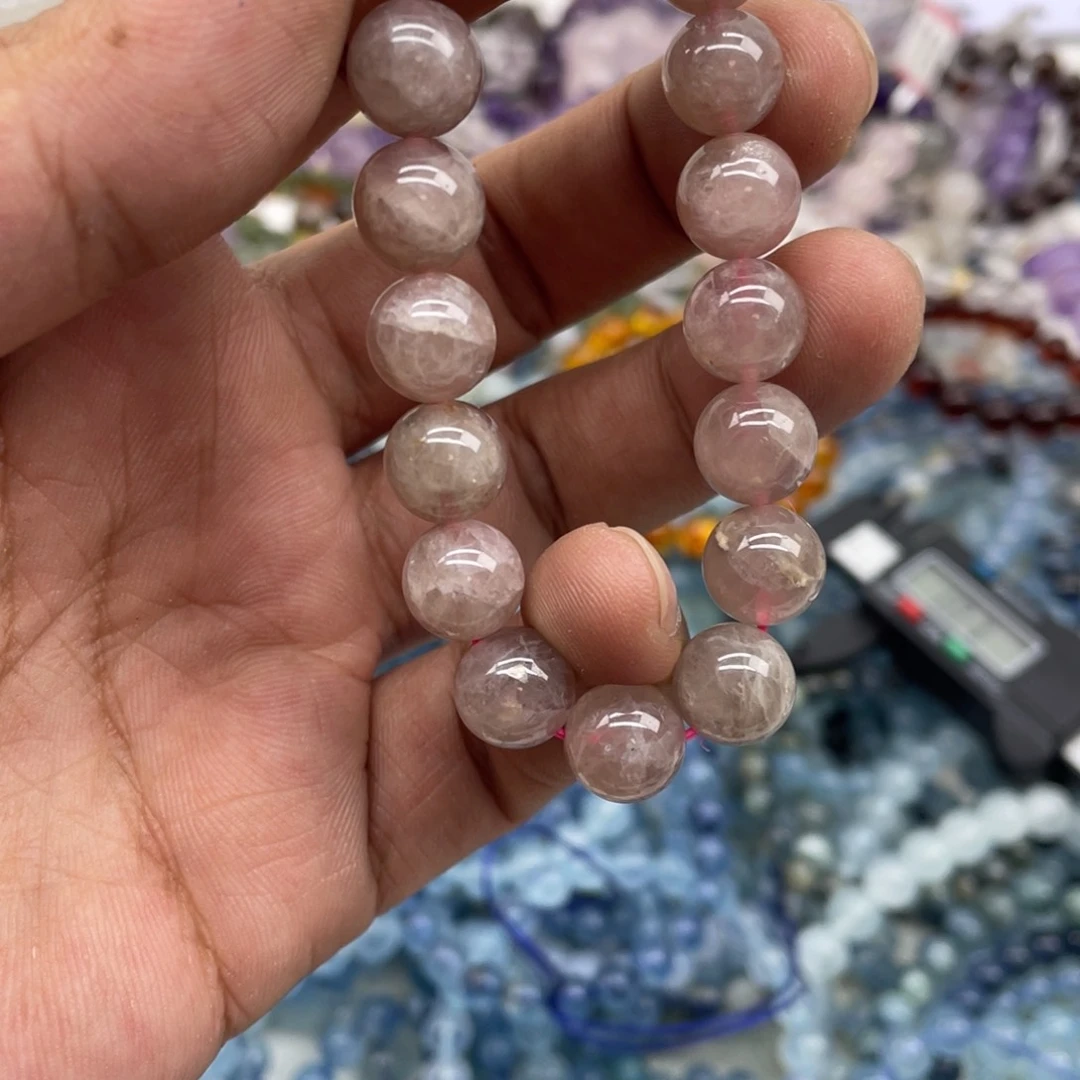 银S925镶嵌手链烟晶