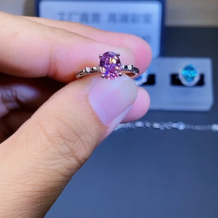 戒指碧玺银S925镶嵌