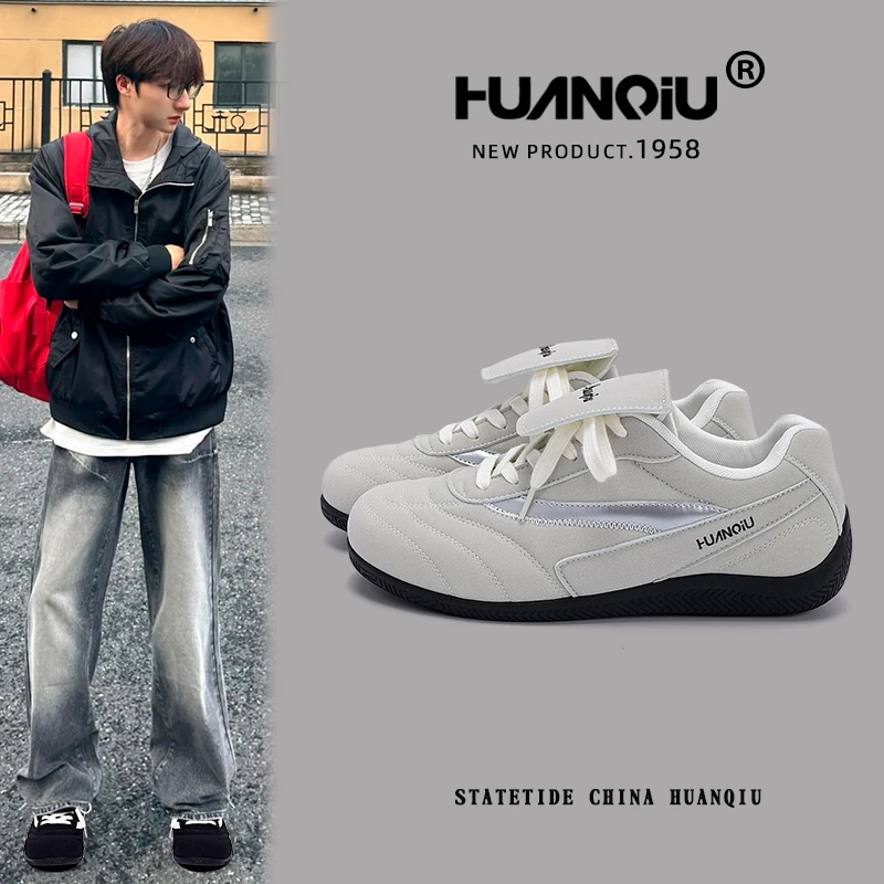 环球网红爆款赛车鞋男款2025新款夏季隐形增高运动休闲轻便德训鞋