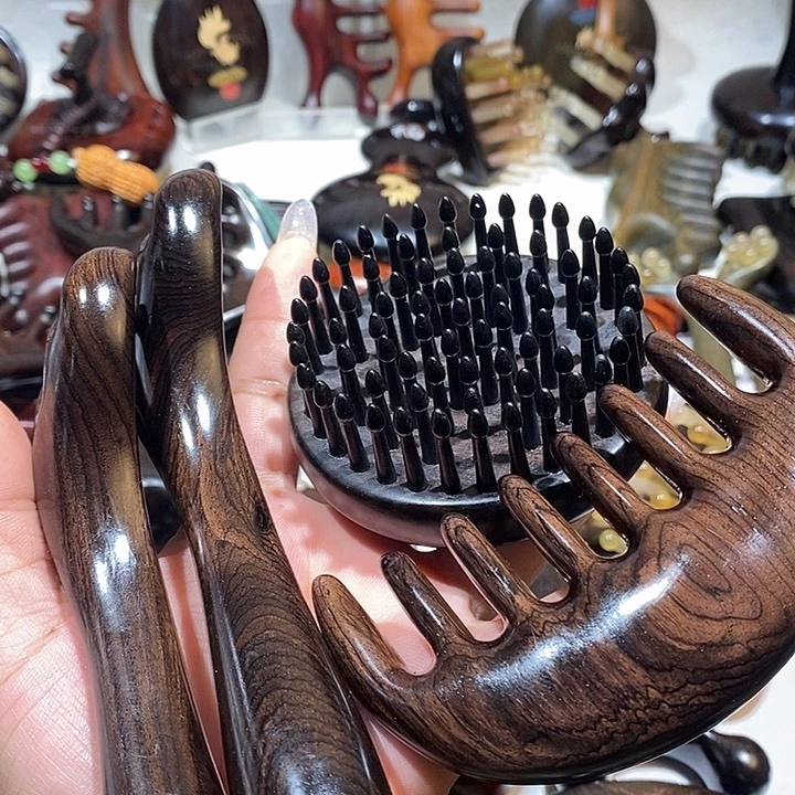 微***笑紫光檀耙子八齿多齿