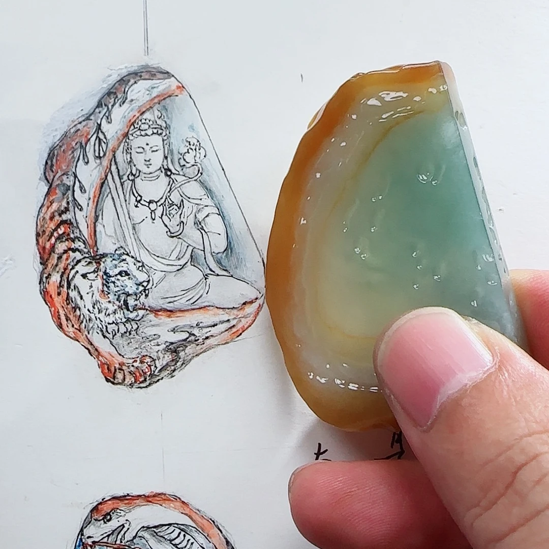 定制翡翠未镶嵌缅甸天然A货翡翠含老师工艺