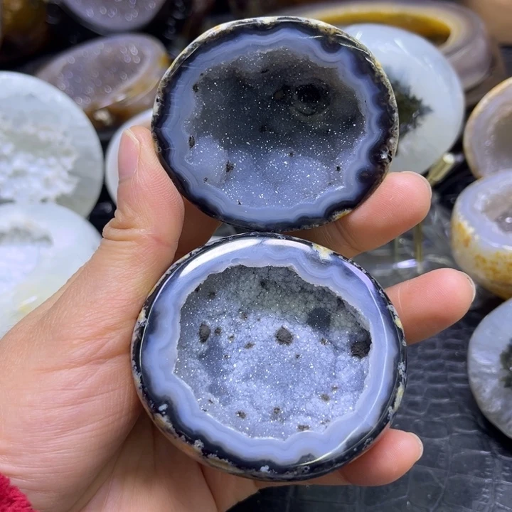 未镶嵌珠宝半成品水晶蓝啵啵盆