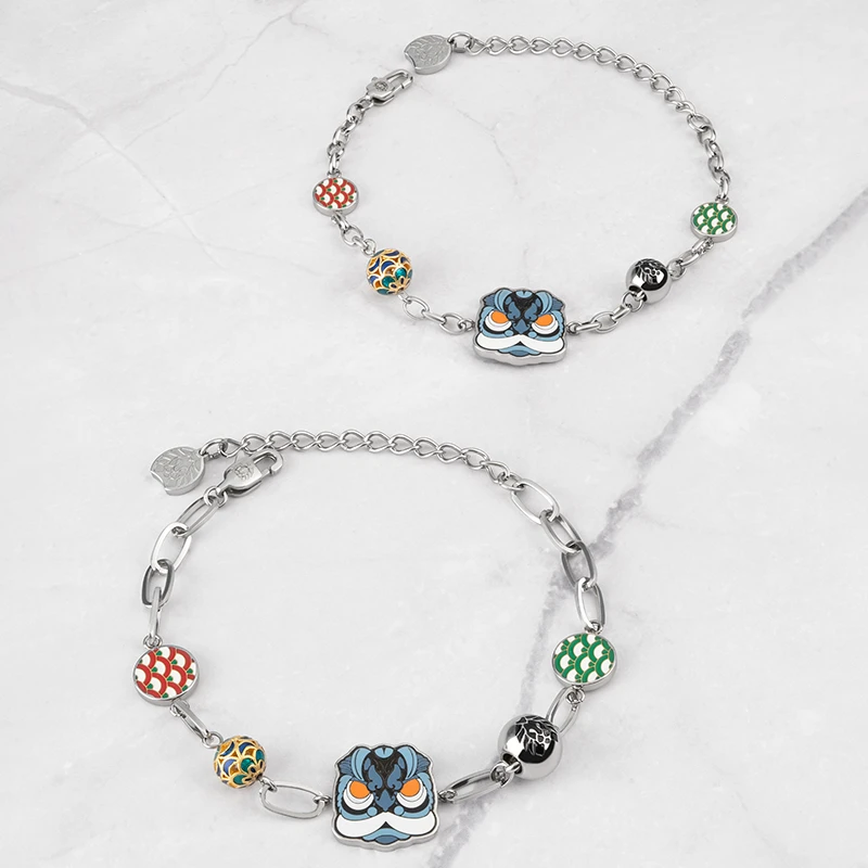 铜合金手链 【双11】小狮子醒狮联名小众潮牌时尚手链