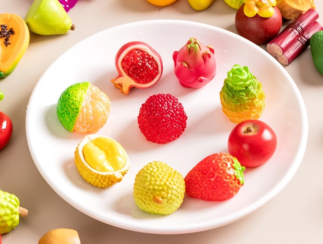 【实色夜光水果】水果盲袋对对碰，默认微瑕diy摆件