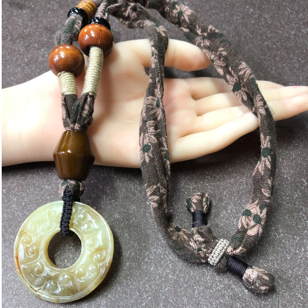 三店 和田玉平安吉祥设计项链35