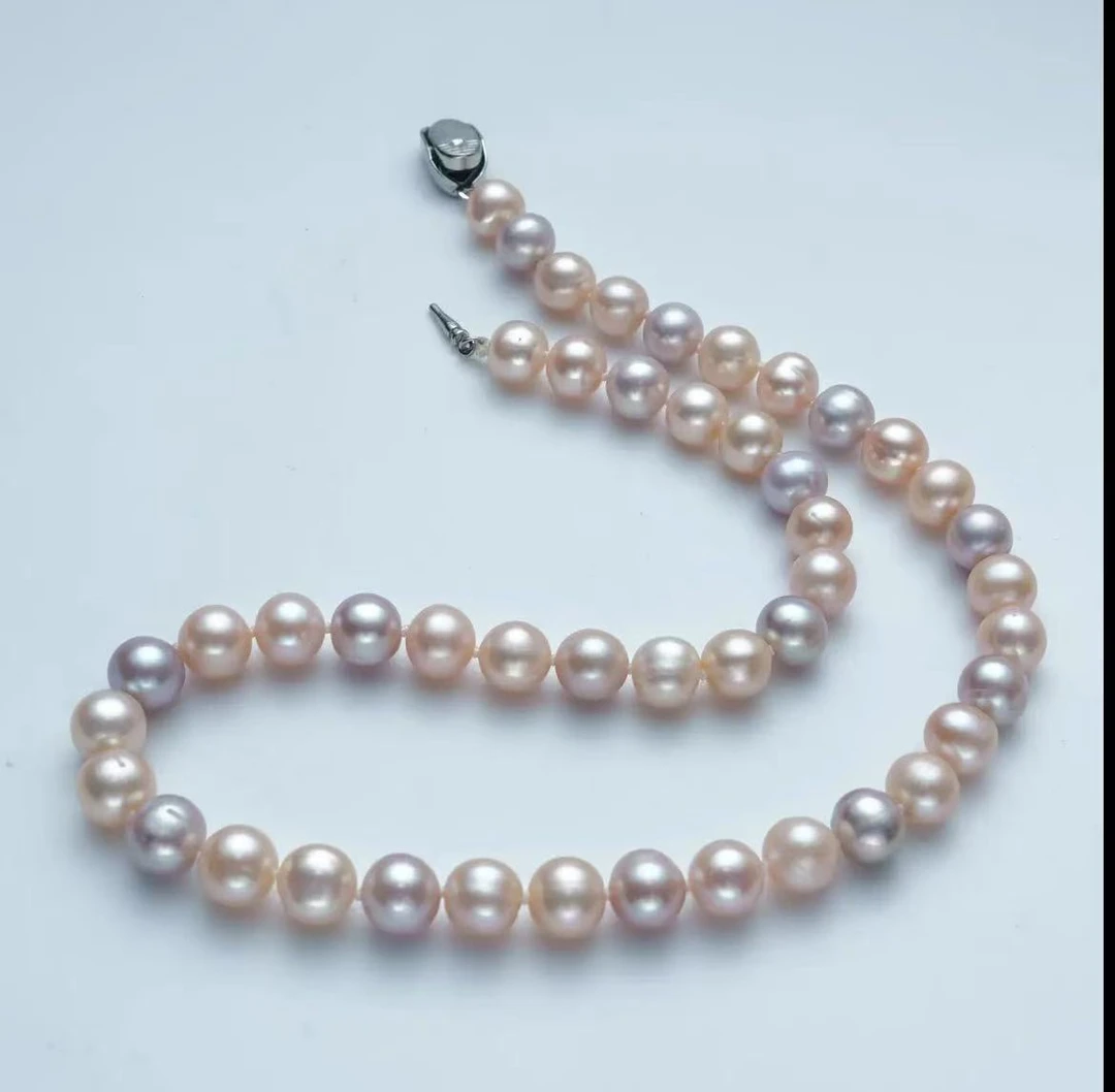 链子925银 10--11mm糖果混彩曼塔玫瑰混色项链设计感经典精致优雅